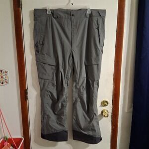 Mens Columbia Powder Stash Omnitech Ski Pants XXL VGUC Gray Waterproof
